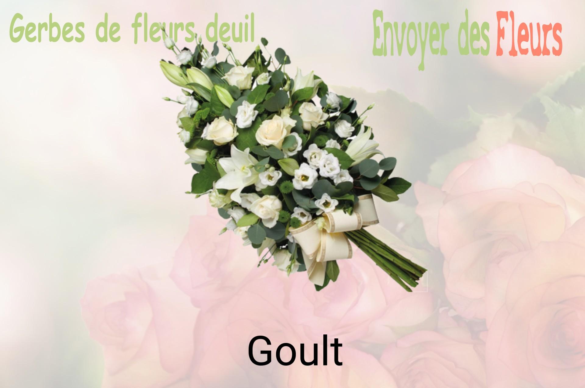 Gerbe de fleurs de deuil livrée à Goult